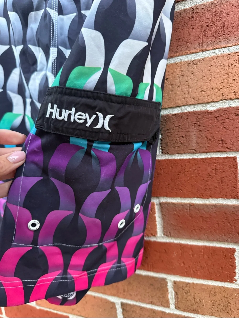 Hurley Phantom Board Shorts Men's Size 32 Multicolor Geometric Surf Swim Trunks